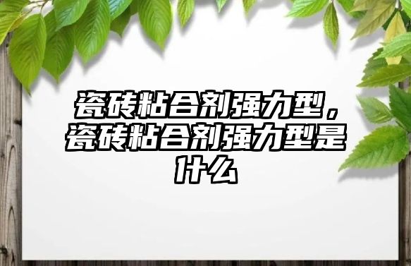 瓷磚粘合劑強力型，瓷磚粘合劑強力型是什么