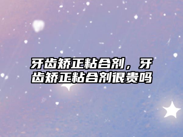 牙齒矯正粘合劑，牙齒矯正粘合劑很貴嗎