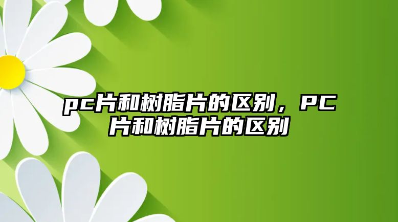 pc片和樹(shù)脂片的區別，PC片和樹(shù)脂片的區別