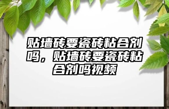 貼墻磚要瓷磚粘合劑嗎，貼墻磚要瓷磚粘合劑嗎視頻