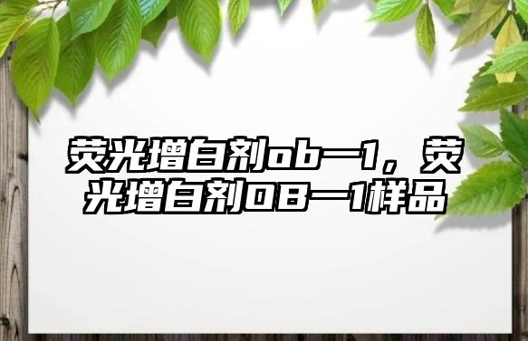 熒光增白劑ob一1，熒光增白劑OB一1樣品