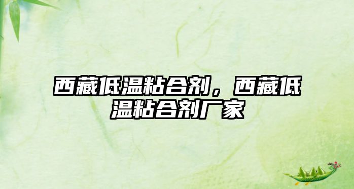 西藏低溫粘合劑，西藏低溫粘合劑廠(chǎng)家