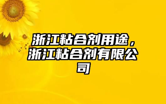 浙江粘合劑用途，浙江粘合劑有限公司