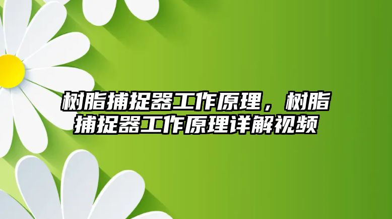 樹(shù)脂捕捉器工作原理，樹(shù)脂捕捉器工作原理詳解視頻