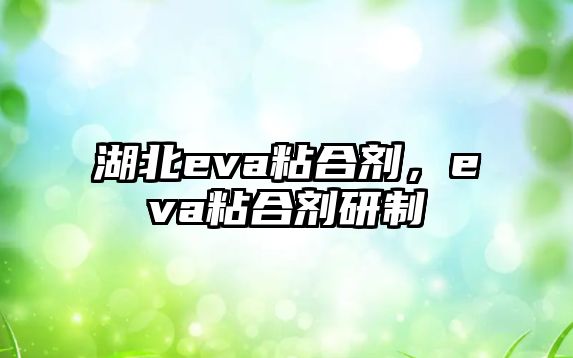 湖北eva粘合劑，eva粘合劑研制