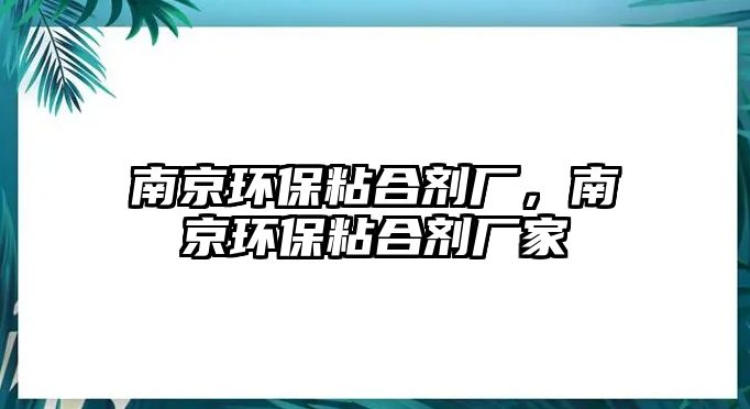 南京環(huán)保粘合劑廠(chǎng)，南京環(huán)保粘合劑廠(chǎng)家