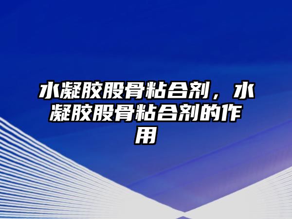 水凝膠股骨粘合劑，水凝膠股骨粘合劑的作用