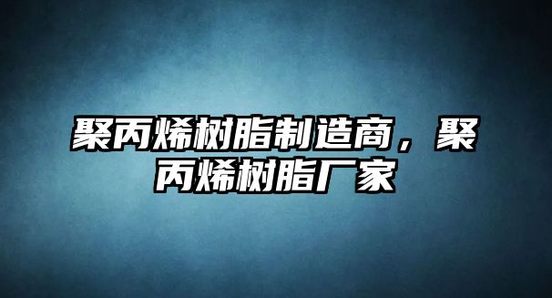 聚丙烯樹(shù)脂制造商，聚丙烯樹(shù)脂廠(chǎng)家