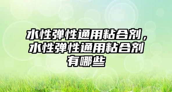 水性彈性通用粘合劑，水性彈性通用粘合劑有哪些