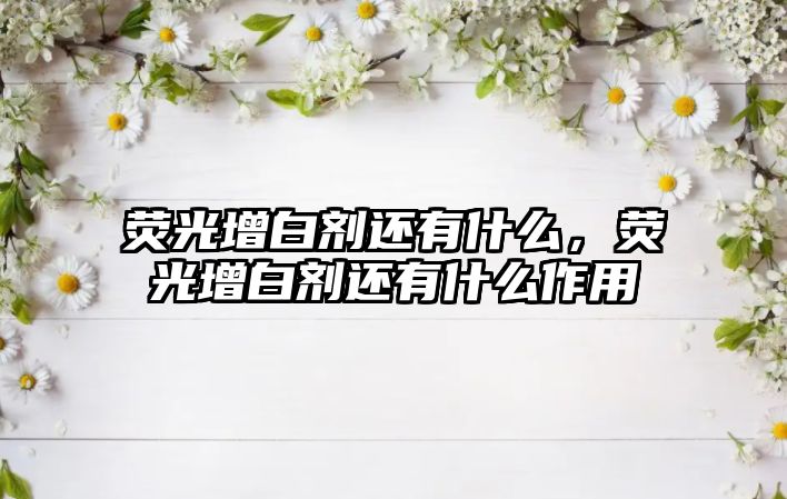 熒光增白劑還有什么，熒光增白劑還有什么作用