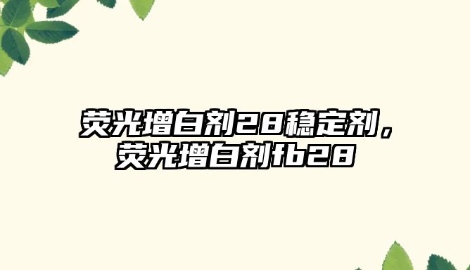 熒光增白劑28穩定劑，熒光增白劑fb28