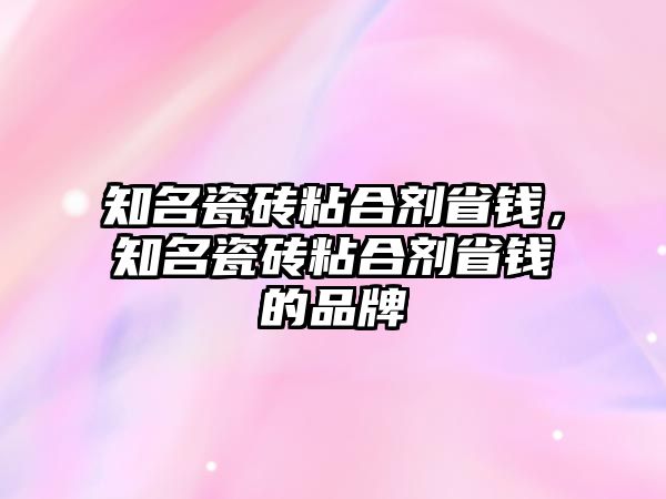 知名瓷磚粘合劑省錢(qián)，知名瓷磚粘合劑省錢(qián)的品牌